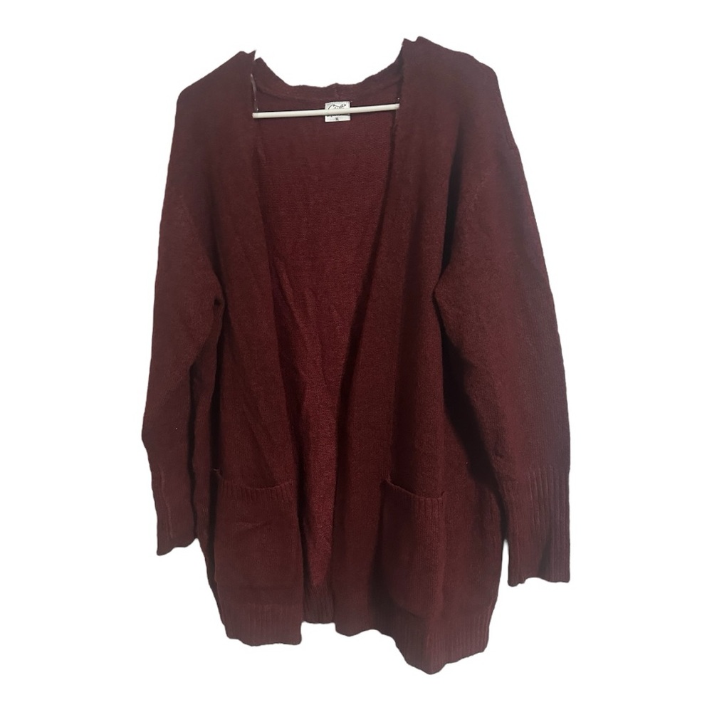Women’s Cielo Open Front Cardigan – Maroon – Size XL
